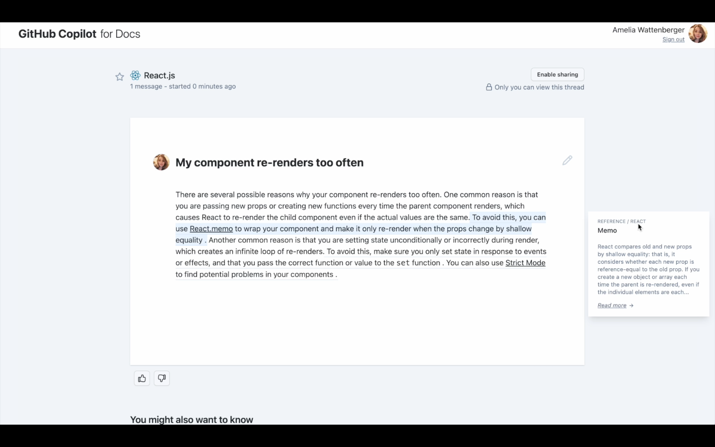 Github Docs Copilot screenshot 4